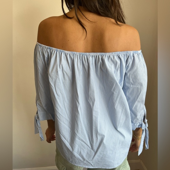 Off the Shoulder Striped Blouse - Picture 3 of 3
